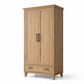 Armoire en bois de chêne 2 portes 1 tiroir 180x80x50 cm