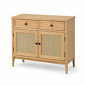 Buffet en bois et rotin chêne 100 x 40 x 80 cm