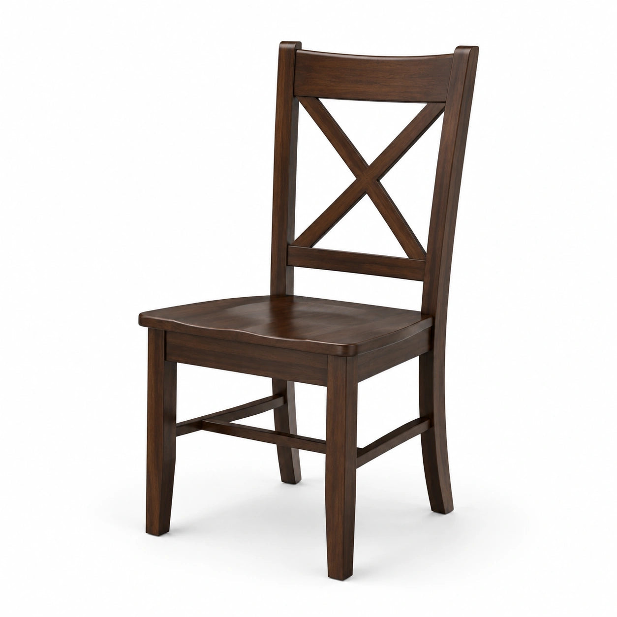 Chaise de salle à manger en bois brun foncé