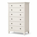 Commode en bois MDF blanc avec 6 tiroirs